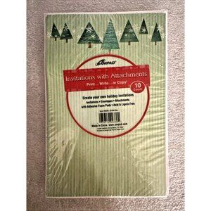 Holiday Invitations Envelopes  Attachments w/ Foam Pads 10 Count Create Your Own